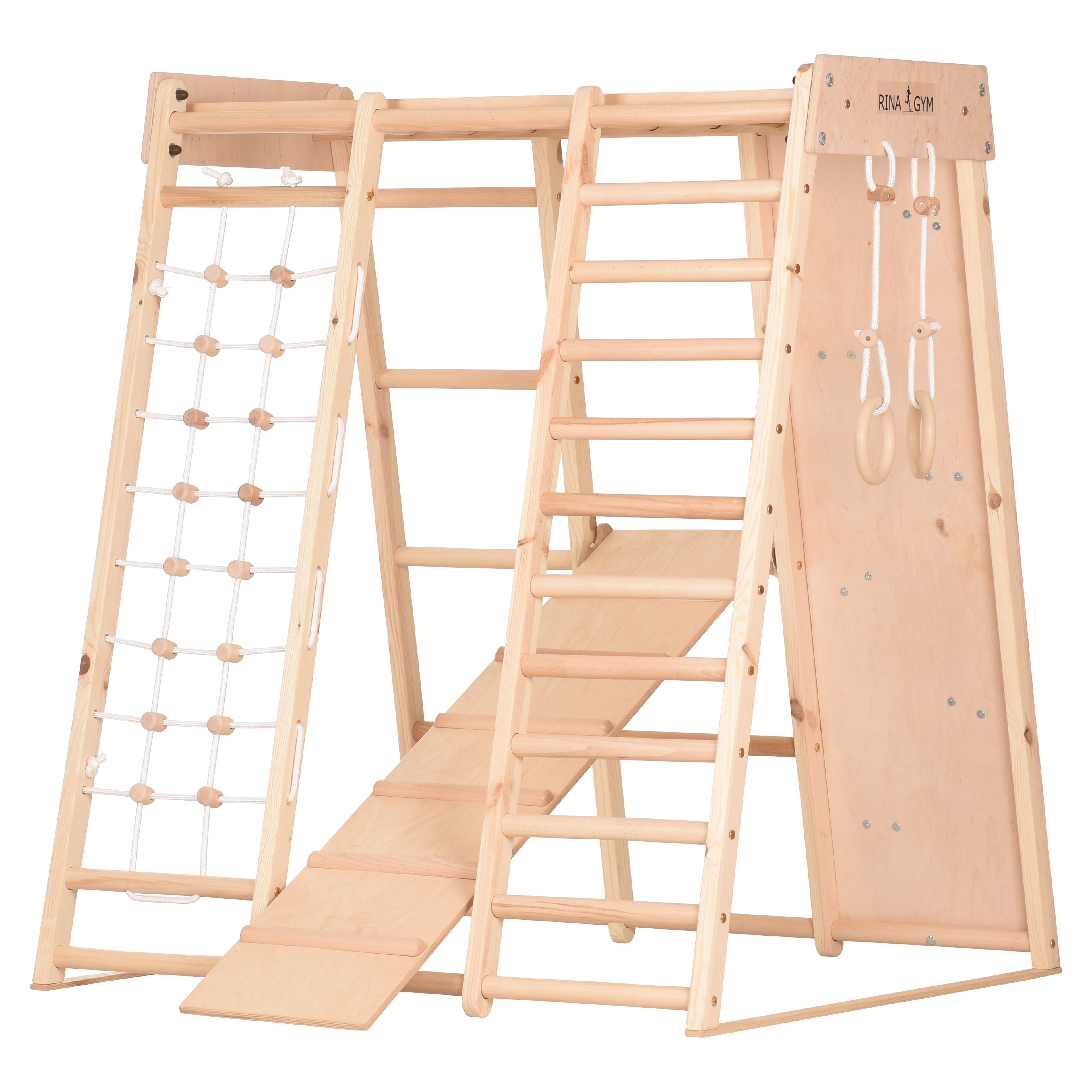 Struttura ginnica in legno 3-SEK – vista frontale