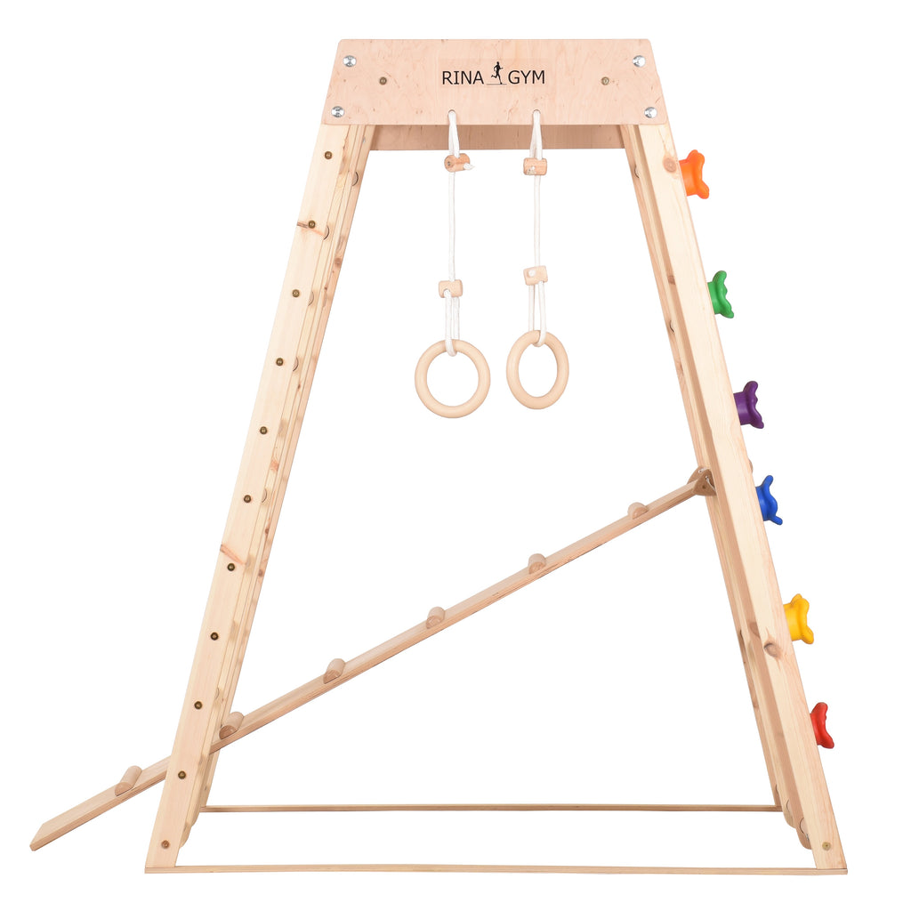 Struttura ginnica in legno 3-SEK – nell'ambiente domestico