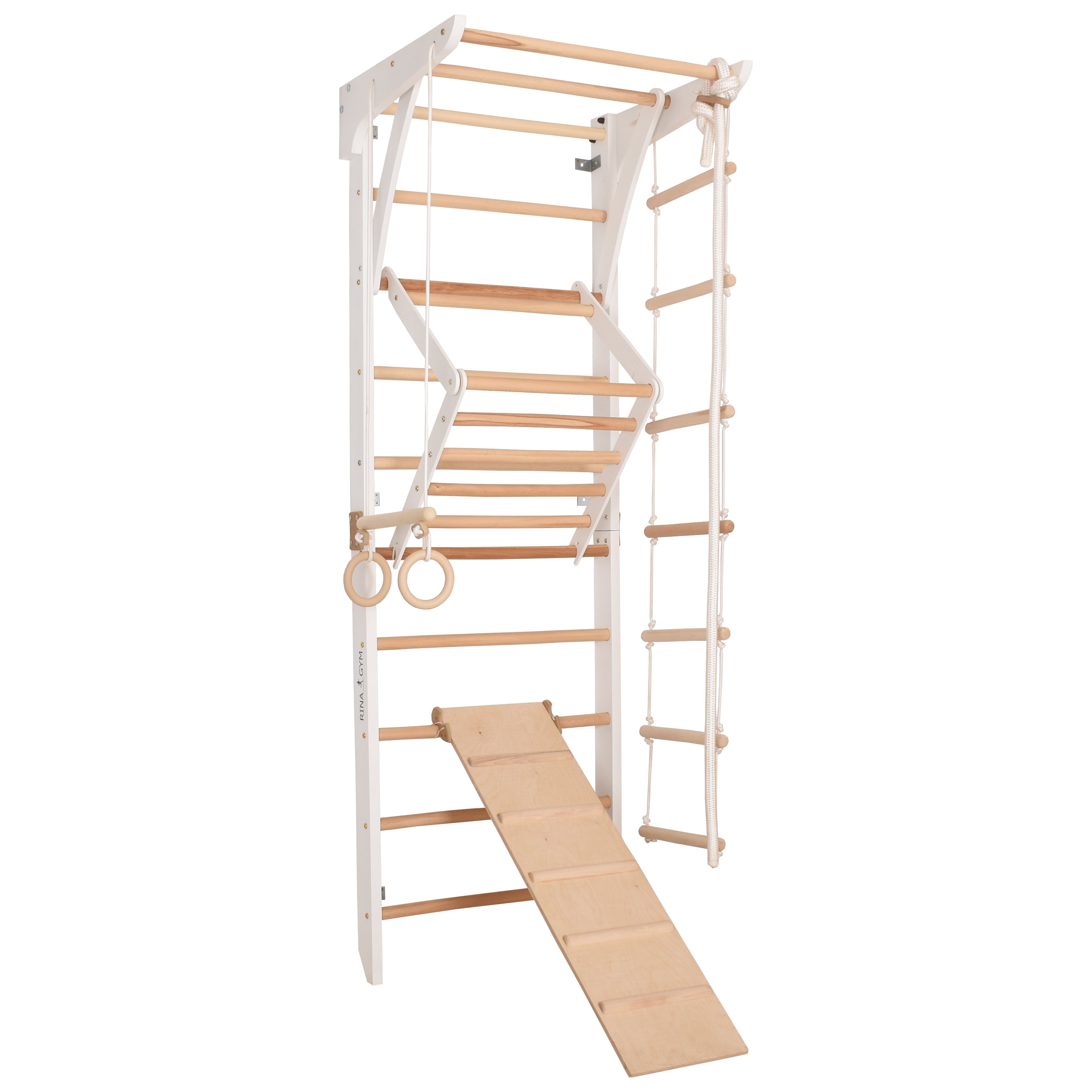 Spalliera svedese bianca KIN 3 – dettaglio accessori