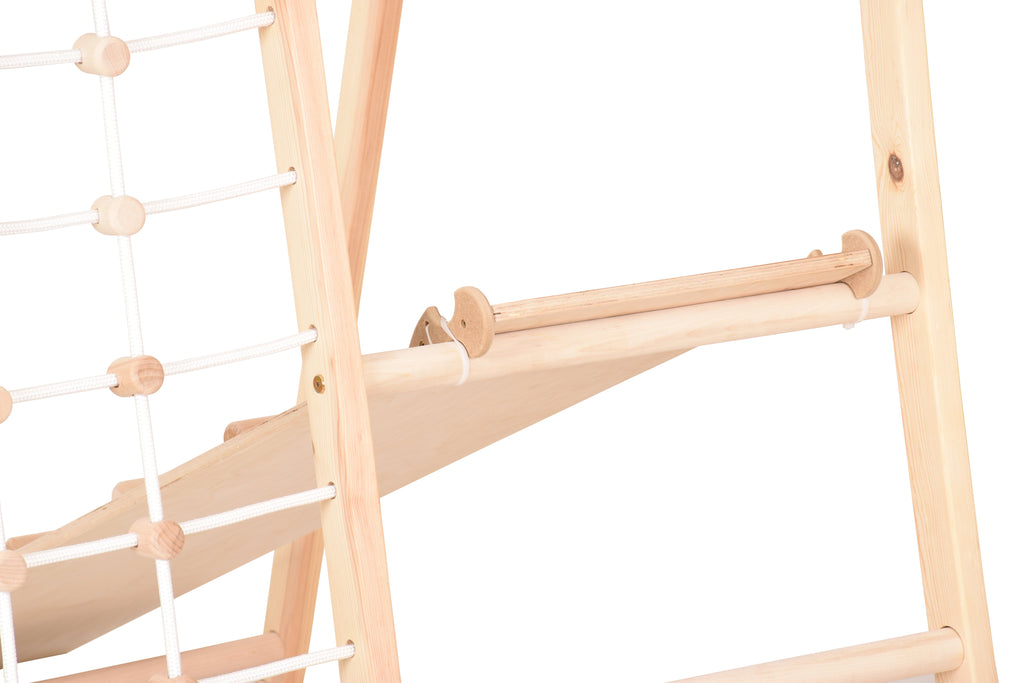 Palestra domestica in legno Classic – dettaglio accessori