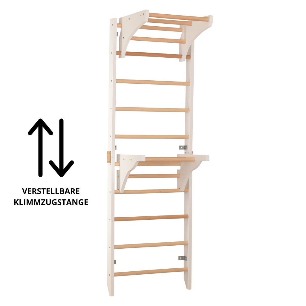 Spalliera svedese bianca 2W1 – dettaglio della struttura