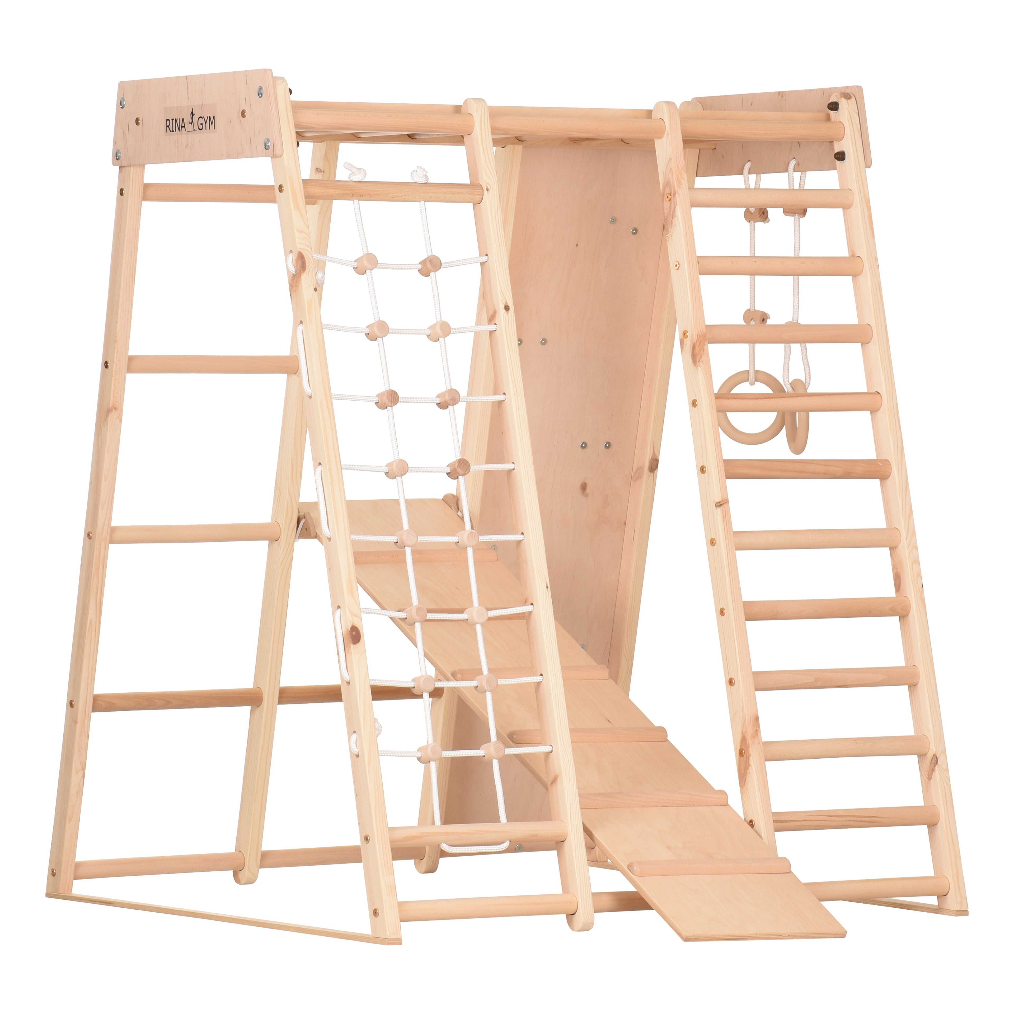 Struttura ginnica in legno 3-SEK – vista laterale