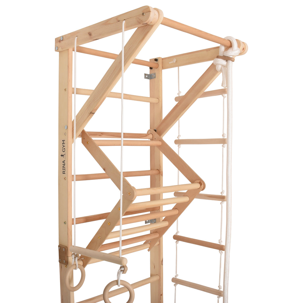 Spalliera svedese in legno SPT 3 – nell'ambiente domestico