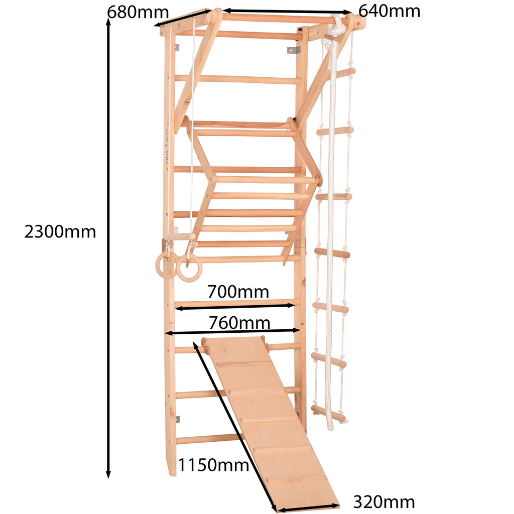 Spalliera svedese in legno SPT 3 – dettaglio della struttura