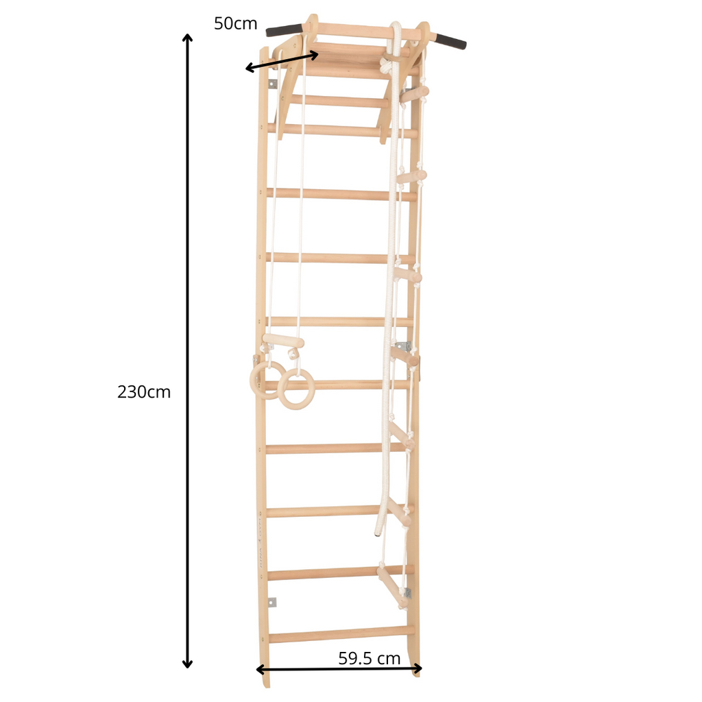 Spalliera svedese in legno SPR A – dettaglio della struttura
