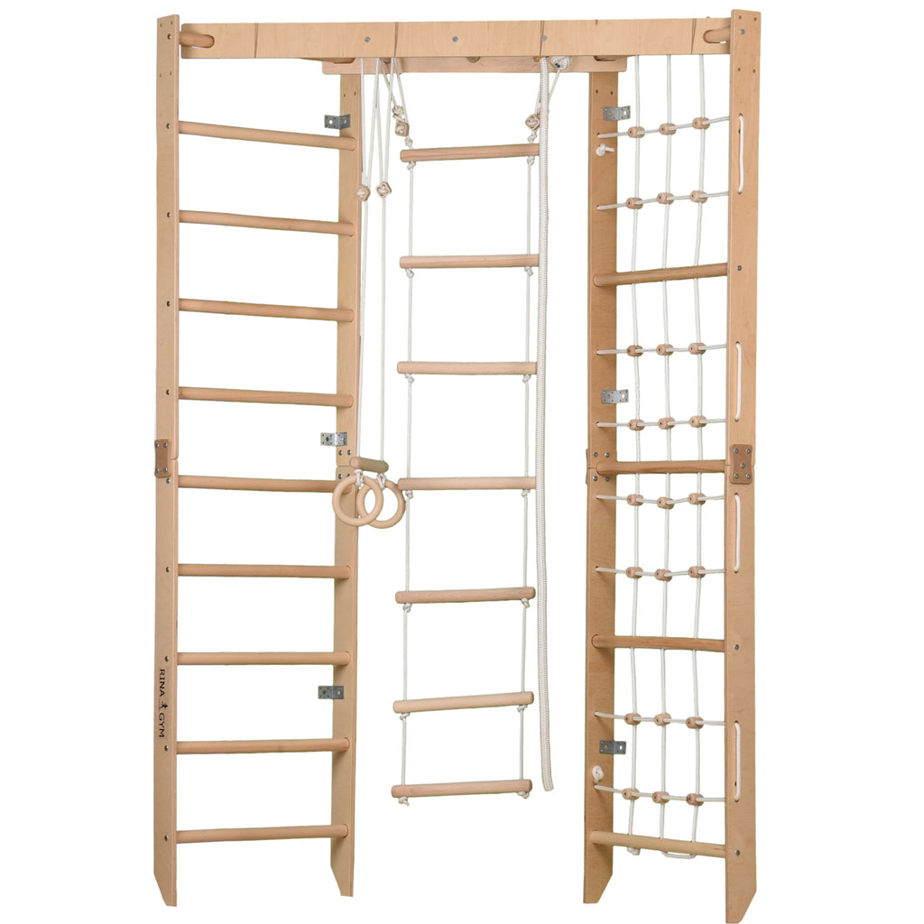 Spalliera svedese angolare in legno SPR Corner – vista frontale