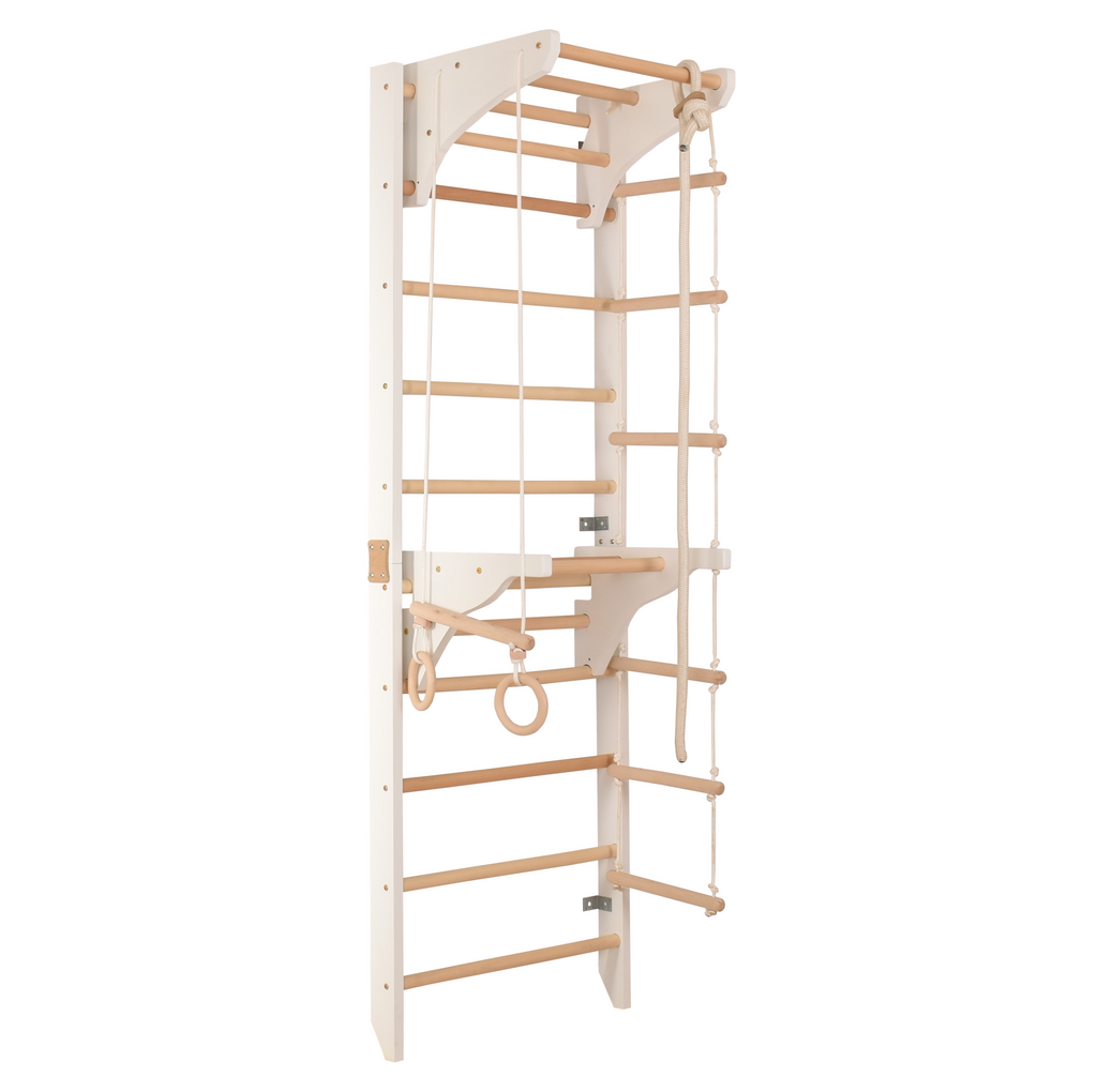 Spalliera svedese bianca 2W1 – vista frontale
