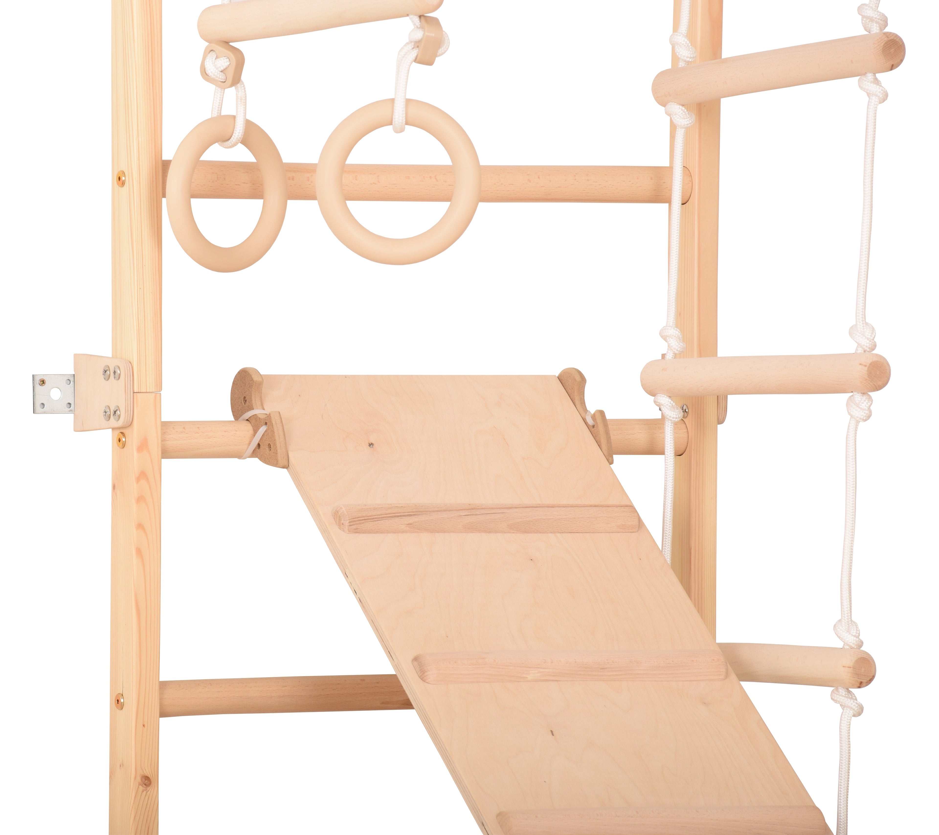 Spalliera svedese in legno ECO 3 – dettaglio pioli in faggio