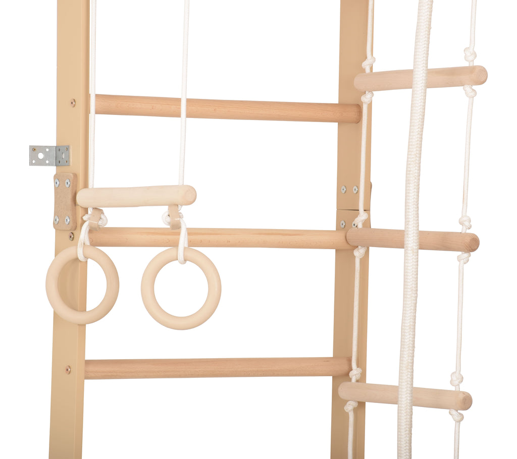 Spalliera svedese in legno SPR B – nell'ambiente domestico