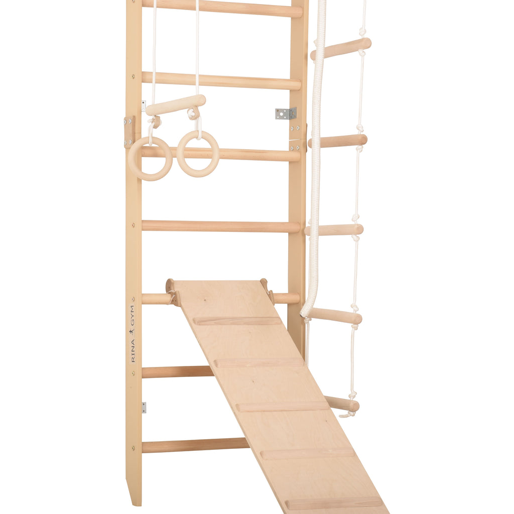 Spalliera svedese in legno SPR C+Slide – nell'ambiente domestico