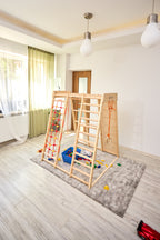 Struttura ginnica bianca 3-SEK – vista in uso